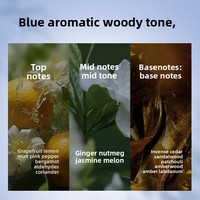 Parfum pour homme Life Men's Blue - Parfum boisé élégant et rafraîchissant au bois de santal, longue tenue, format voyage, idéal pour les trajets quotidiens
