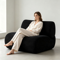 Ensemble de canapés compressés de style nordique élégant, mobilier domestique, assise profonde et confortable pour appartement et salon