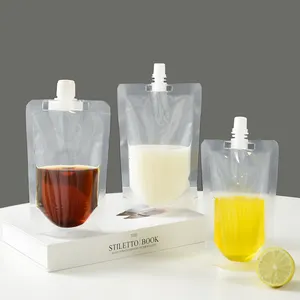 Прозрачный упаковочный пакет, пластиковая насадка, пакет для упаковки напитков