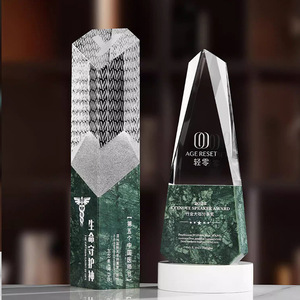 Trofeo de Cristal de Mármol Personalizado, Grabado Láser, Impresión UV, Suministros Duraderos para Premios, Regalos Empresariales - Product Image 2