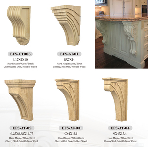 Corbeaux et supports en bois de style moderne du milieu du siècle, bois massif, écologique, hôtel, villa, intérieurs de maison, support GRG - Product Image 6