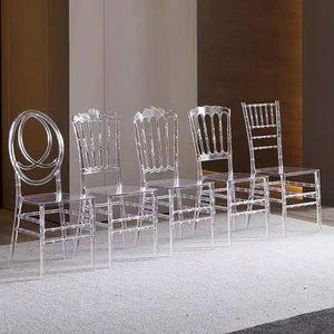 Ristorante nuziale rilassante cucina festa salotto all'aperto in plastica sedie trasparenti per eventi sedia - Product Image 1