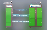 Armoire de remplacement de batteries 5 ou 10 portes pour vélos électriques et trottinettes, station de recharge IP54 avec suppression d'incendie