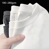Hochwertige T-Shirts aus Polyester/Baumwolle mit Logo, Maßanfertigung, Übergrößen-T-Shirts für Herren (Nur Markenanpassung möglich)