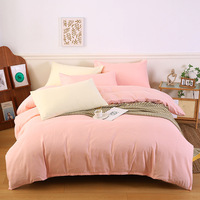 Ensemble de literie en microfibre 300 fils, 3 pièces, écologique, respirant, rafraîchissant, uni, housse de couette, taie d'oreiller, doux, relaxant, toutes saisons