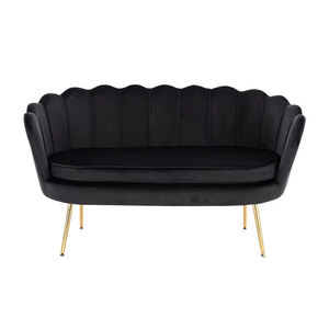 Petit causeuse <span class=keywords><strong>2</strong></span> <span class=keywords><strong>places</strong></span> rembourré de couleur personnalisée au design moderne Canapé en velours pour mariage avec pieds en métal - Product Image 3