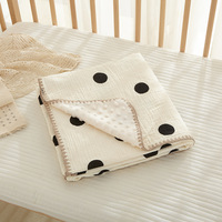 Vente en gros d'usine/OEM, couverture pour bébé en tissu de coton, couverture pour bébé en gaze toute saison, couverture apaisante en coton pur à motifs de dessins animés