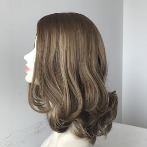Parrucca Jewish Qingdao fabbrica LN01 naturale ondulato europeo Kosher Sheitel parrucca di alta qualità reale Remy <span class=keywords><strong>capelli</strong></span> umani trasparente piccolo - Product Image 3