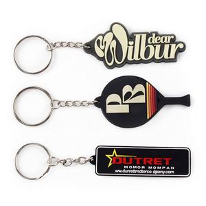 <b>Custom</b> Soft Pvc Keychain Cartoon Letter Cute Keyring Make Rubber 2d Your Logo <b>Key</b> Chain - Product Image 4