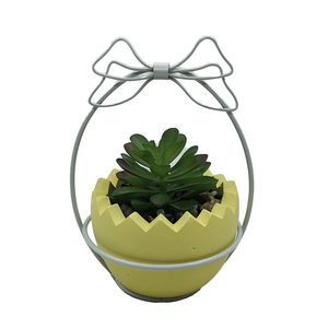 Fête de mariage Pâques <span class=keywords><strong>Jardin</strong></span> Bureau Ornement Métal Oiseau Fleur Artificielle Plante dans <span class=keywords><strong>Mini</strong></span> Ciment <span class=keywords><strong>Bassin</strong></span> En Pot - Product Image 3