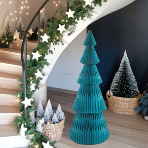 Giáng Sinh Cửa Sổ Nghệ Thuật Hiển Thị Tổ Ong Giấy Cây Giáng Sinh Đồ Trang Trí H1120 + 150 + 180Cm Cây Giáng Sinh Trang Trí Nội Thất Sang Trọng - Product Image 1