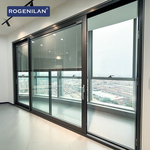 Porte coulissante triple vitrage en aluminium Rogenilan pour balcon extérieur, écoénergétique, sécurisée, avec fonction de levage et de glissement - Product Image 4