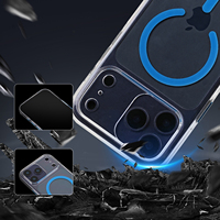 Étui de téléphone portable YUZHI de haute qualité, premium, transparent, résistant aux chocs, luxueux, avec charge magnétique sans fil, étanche