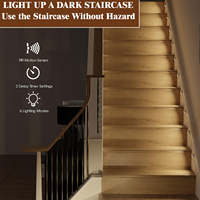 Lampu tangga pintar, Sensor gerak dalam ruangan lampu tangga dalam ruangan dengan efek Cascading