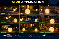 Lampe solaire LED en forme de lune, étanche IP65, pour extérieur, jardin, patio, pelouse, allée, décoration paysagère