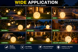 Lampada Solare LED a Sfera IP65 Impermeabile per Esterni, <span class=keywords><strong>Giardino</strong></span>, Patio, Prato, Vialetti e Decorazione Paesaggistica - Product Image 4