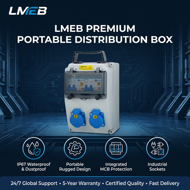 Customized IP67 Steel Distribution Box with 2 Aviation Sockets 2P Leakage Protection Ramp Type Industrial Electrical Equipment