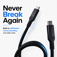 Cable USB3.2 Gen2 Tipo C de Carga Rápida de 100W, Cable de Carga y Sincronización de Datos de 10Gbps con Trenzado de Nailon para Computadoras Portátiles, Teléfonos, Oficina y Viajes