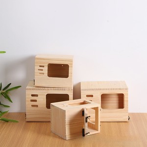 Handcrafted wooden birdcage with a nesting box suitable for <b>small</b> parrots for indoor and outdoor use - Product Image 5