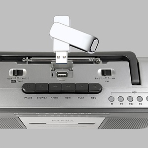 Reproductor de Casetes Multifuncional Portátil Vintage con MP3, USB, AM/FM, Estéreo, Grabadora de Casetes y Radio - Product Image 3