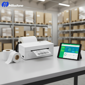 เครื่องพิมพ์ฉลากความร้อน MHT-L1091 สำหรับพิมพ์ฉลากสีแบบพิมพ์ความร้อน ขนาด 110 มม. ความละเอียด 203DPI พร้อมสติกเกอร์กาวในตัว - Product Image 1