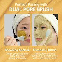 Nouvelle Tendance Masque Visage à l'Argile de Curcuma Glycérine BHA Acides Aminés Sans Cruauté Animale Nettoyant en Profondeur Hydratant Purifiant Contrôle du Sébum