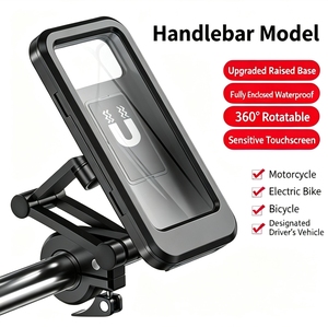 Waterproof phone <b>holder</b> 360 Degree Rotating Portable Flexible ABS Phone Mount Quick Lock Release Outdoor Cycling Bicycle Motorcy - Product Image 3