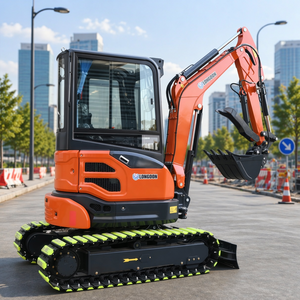 Mini-excavatrice sur chenilles hydraulique de 3,5 tonnes certifiée EPA CE, petite pelle pour travaux de construction, aménagement paysager et déplacement de terre - Product Image 5