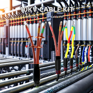 Kit de terminaison de câble thermorétractable 3 conducteurs haute tension 10KV pour intérieur, accessoires en polyoléfine NSY-/3.1 - Product Image 5
