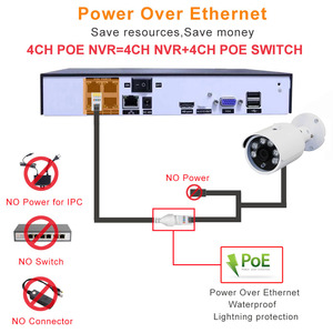 ENSTER H.265 Indoor Outdoor 5MP 8MP 4CH <strong>NVR</strong> Kit Security Surveillance Bullet <strong>CCTV</strong> Camera <strong>System</strong> - Product Image 6
