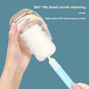 Brosse à tasses et bouteilles en éponge amovible spécialisée, outil de nettoyage durable pour verre avec capacités de nettoyage haute efficacité - Product Image 2