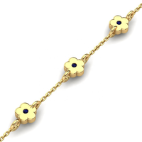 Vente chaude bracelet à breloques pour enfants hypoallergénique en argent sterling avec Zircon rose plaqué rhodium et or bijoux d'anniversaire