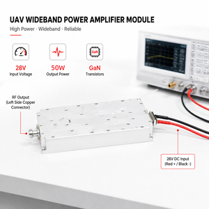 Rfisky 300-1000mhz 50w 28v 471 Db เครื่องขยายเสียงโซลิดสเตท (SSPA) ขายตรงจากโรงงาน 300-1000mhz 50w กำลังขยายคลื่นความถี่กว้าง - Product Image 1