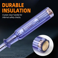 Testeur de tension 80-500V 185mm en acier 40Cr, tournevis plat avec logo personnalisé pour fourniture d'outils électriques OEM