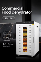 Commerciële voedseldehydrator/best verkochte goedkope 304 roestvrijstalen voedseldehydrator met 24 trays