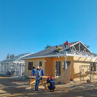 Villa préfabriquée à ossature légère en acier utilisée comme bâtiments résidentiels abordables, villa de luxe
