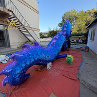 Dragon gonflable effrayant et réaliste pour la décoration de bars et discothèques, idéal pour les expositions de musées et les magasins à thème étranges et bizares