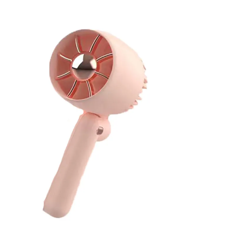 Type C Port Rechargeable 180 Rotatable 500mAh Small Pink Mini Blower Fan for Outdoors Office Travel Mini Portable Pocket Fan