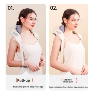 Nouveau modèle de masseur corporel trapézoïdal - Masseur pour les épaules et le cou - Masseur cervical à chaleur pour usage domestique - Product Image 4