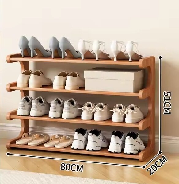 4 niveles, 80 cm de largo [capacidad para 12 pares de zapatos]