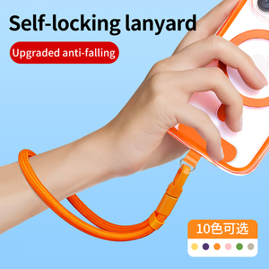 Phổ thời trang Polyester điện thoại di động dây buộc ngắn Wristlet Keychain Rope với điện thoại Tether vá cho điện thoại di động sử dụng - Product Image 5
