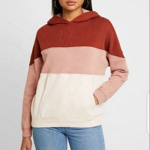 Heavyweight 100% Fleece Oversized Pullover Hoodie para mujer Casual Rayas Patrón Invierno Adultos Tallas grandes Sudadera con capucha - Product Image 3