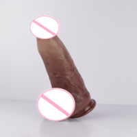Realistischer Silikon-Dildo mit Stoßfunktion und 7 Geschwindigkeitsmodi, Weicher Kabelloser Vibrator mit Fernbedienung