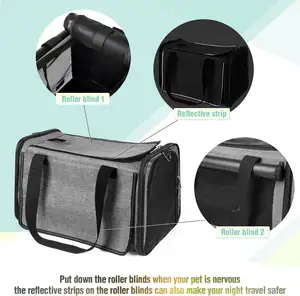 Nuova capsula trasparente espandibile in fabbrica a bolle per gatti per animali domestici zaino personalizzato con stampa nera morbida borsa per gatti gatto cane da viaggio