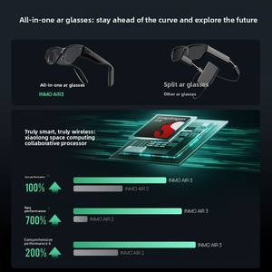 Gafas Inteligentes con IA y AR INMO AIR3, Cámara de 16MP y Pantalla OLED 1080P, API Abierta, SDK Independiente, Android, 600nits, GPS, Carga Magnética - Product Image 3