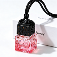 Flacon diffuseur de parfum pour voiture, vide, en verre carré dégradé, 10 ml, pour la vente en gros