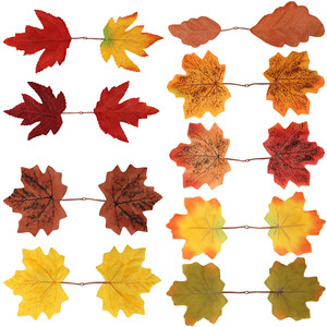 Guirlandes artificielles de feuilles d'érable d'automne pour Halloween, décoration murale, arche de mariage, verdure suspendue en gros - Product Image 1