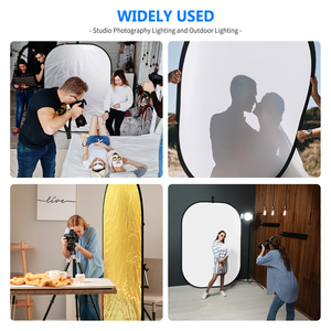 Réflecteur de lumière rond pliable multi-disques Neewer Portable 5 en 1 59quotx79&quot/150x200cm translucide/argent/or/blanc/noir - Product Image 4