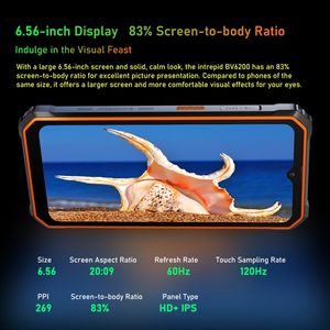 Nueva llegada <span class=keywords><strong>Blackview</strong></span> BV6200 teléfono resistente 4GB + 64GB 6,56 pulgadas MT6761V IP68 teléfonos móviles 4G Android Smartphones - Product Image 6