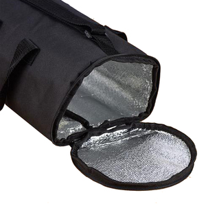 Sac à lunch personnalisé en polyester, sangle d'épaule, glacière portable cylindrique souple avec <span class=keywords><strong>poignée</strong></span> ajustable - Product Image 2
